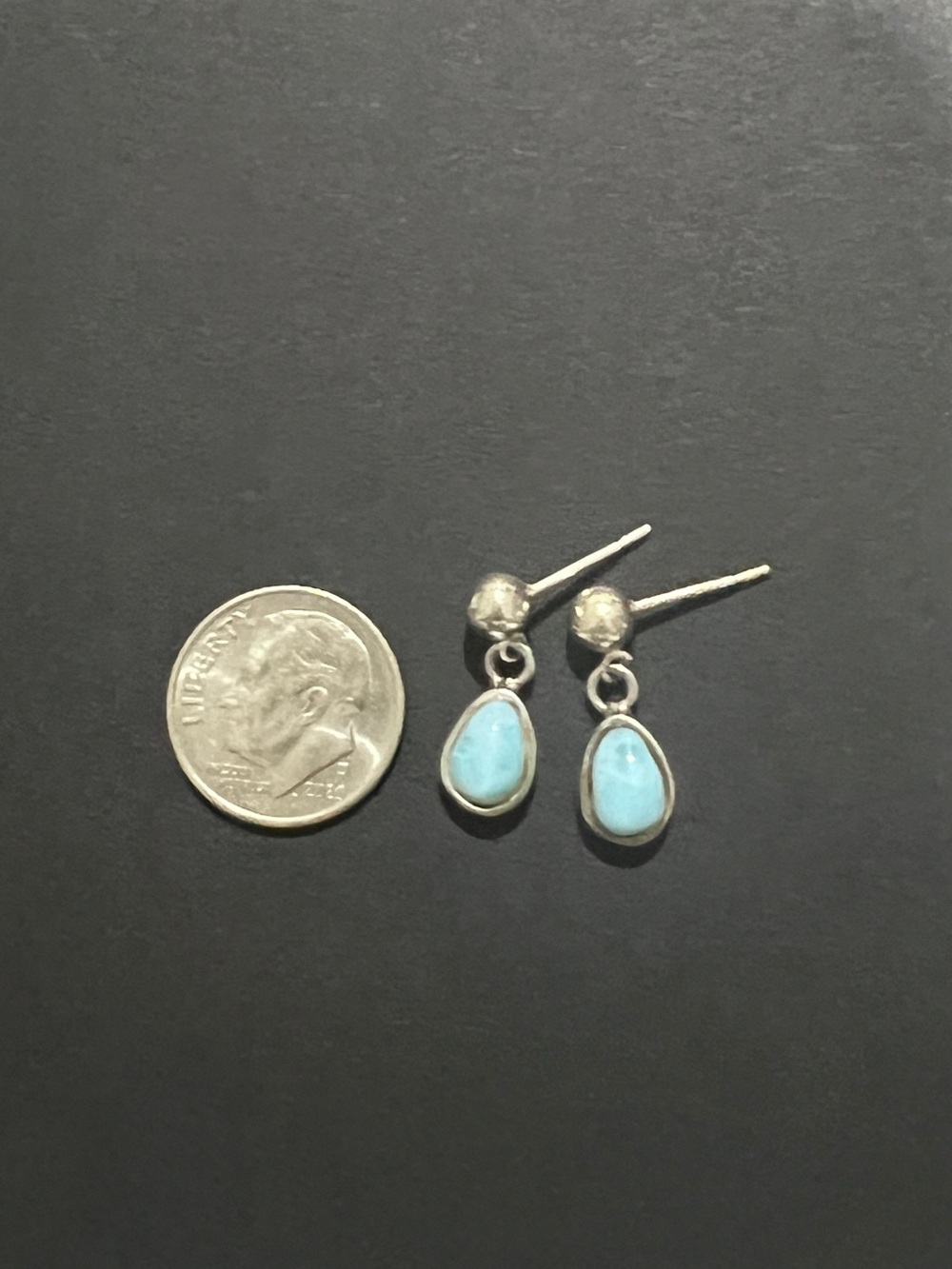 Vintage Larimar Teardrop Bracelet and Earring Set - Picture 8 of 10